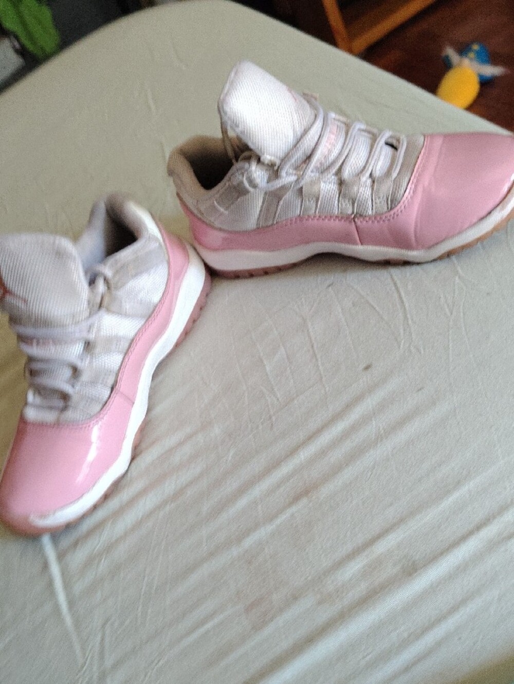 Jordan Kids' Pink and White High-Top Sneakers - Picture 11 of 11